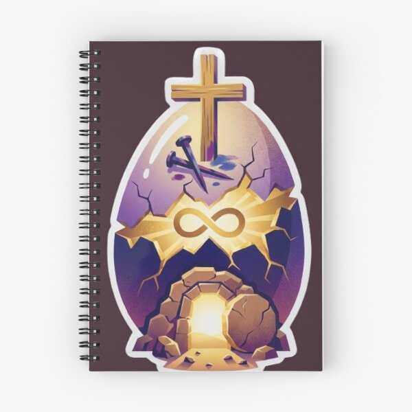 Item preview, Resurrection Egg Sticker Cross Nails Infinity Empty Tomb Purple Gold 2026 Jesus Suffered Died Rose on the 3rd Day designed and sold by BlackAndBrown.