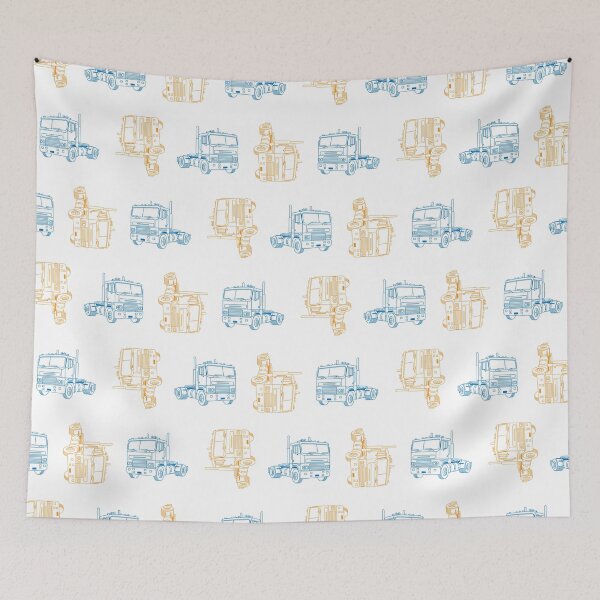 Item preview, Cute Seamless Truck Pattern – Kids Transport Design for Truck Drivers & Vehicle Lovers designed and sold by skgraphictrafic.