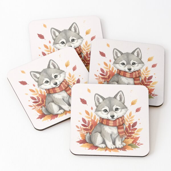 Item preview, Cute Autumn Wolf Cub designed and sold by naragon4289.