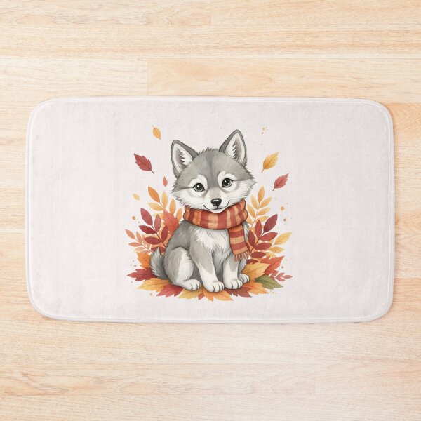 Item preview, Cute Autumn Wolf Cub designed and sold by naragon4289.