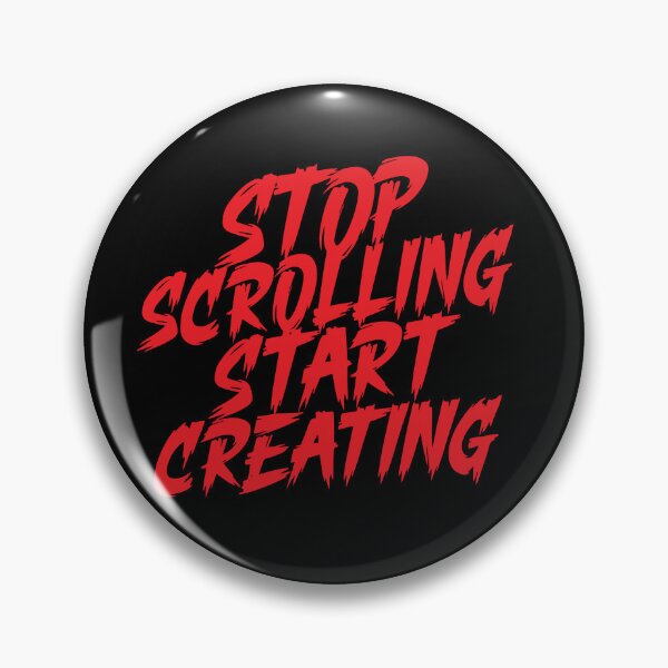 Item preview, Stop Scrolling horror typography designed and sold by dobbyf.