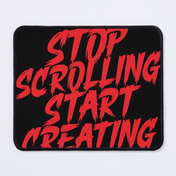 Item preview, Stop Scrolling horror typography designed and sold by dobfstore.