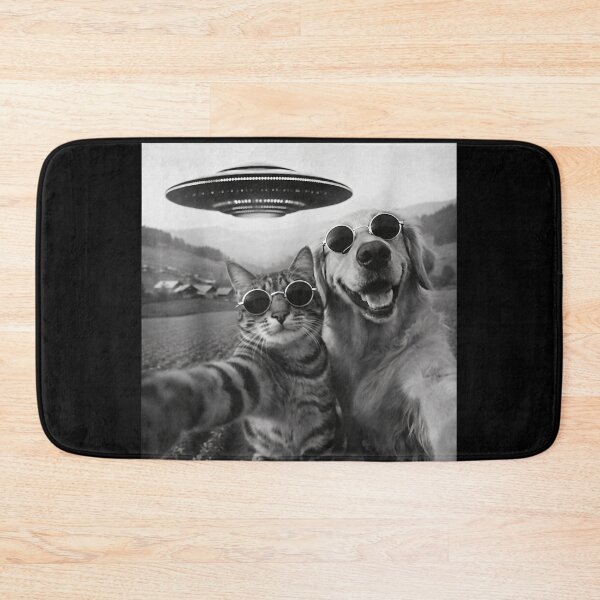 Item preview, Funny  Cat and Dog Selfie with Alien UFO  designed and sold by gfwhdteaganwu.