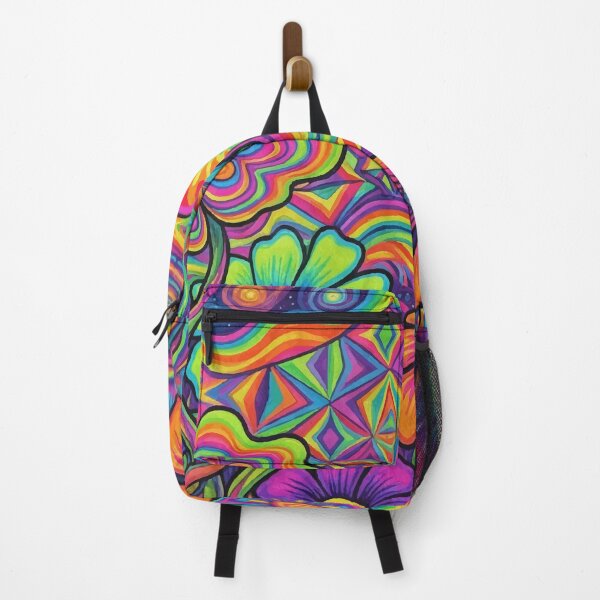 Item preview, Trippy Retro 70s Psychedelic Floral Garden Art designed and sold by Far Out Goods.