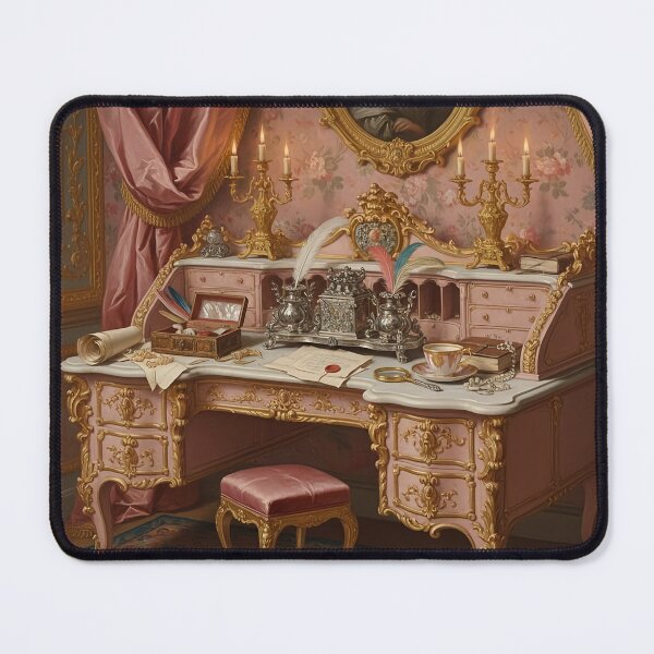 Item preview, Ornate Rococo Writing Desk with Golden Details designed and sold by yum1108.