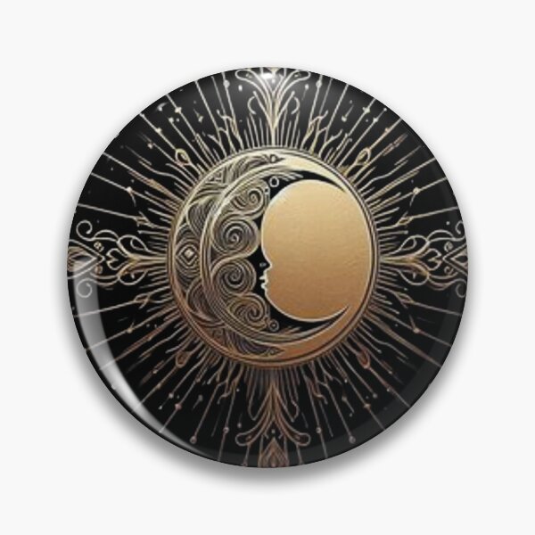 Item preview, Golden Celestial Sun Moon Compass designed and sold by Adappai.