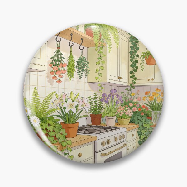 Artikelvorschau, Botanical Home Interior Artwork, Flower-Filled Kitchen Garden Scenes entworfen und verkauft von BlareBlare.
