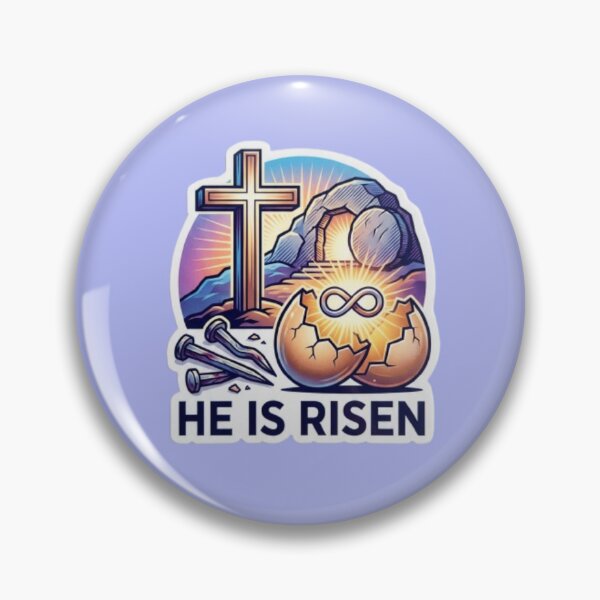 Item preview, He Is Risen Easter 2026 Minimalist Religious Christian Design closer cross grave new birth risen Jesus no bunny designed and sold by BlackAndBrown.