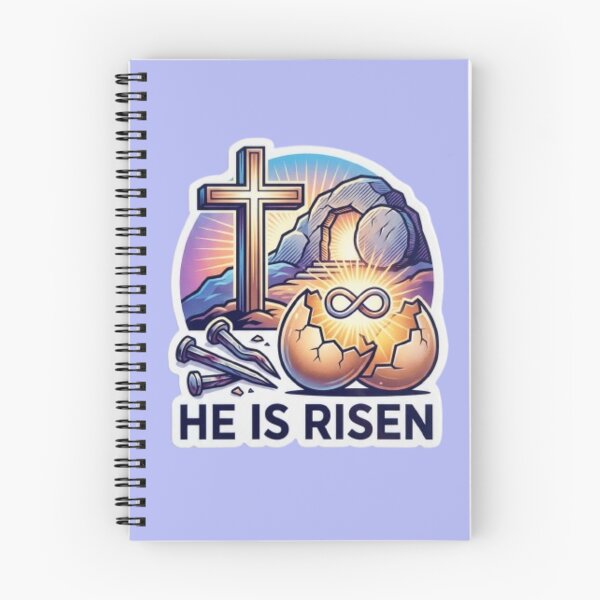 Item preview, He Is Risen Easter 2026 Minimalist Religious Christian Design closer cross grave new birth risen Jesus no bunny designed and sold by BlackAndBrown.