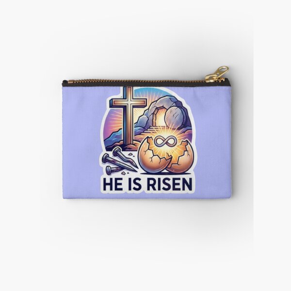 Item preview, He Is Risen Easter 2026 Minimalist Religious Christian Design closer cross grave new birth risen Jesus no bunny designed and sold by BlackAndBrown.