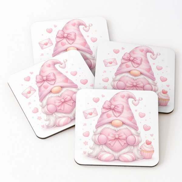 Item preview, Pink Gnome holding heart love you always designed and sold by MonoDigitalArt.