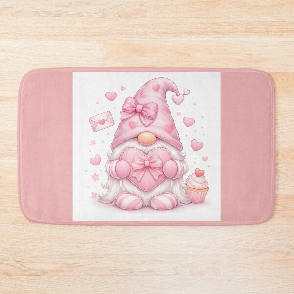 Item preview, Pink Gnome holding heart love you always designed and sold by MonoDigitalArt.