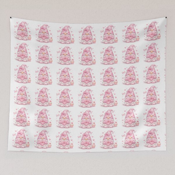 Item preview, Pink Gnome holding heart love you always designed and sold by MonoDigitalArt.