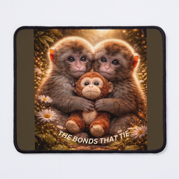 Item preview, Baby Macaque Kindred Spirits – Monkey Friendship Wildlife Art designed and sold by GeoWild Designs.