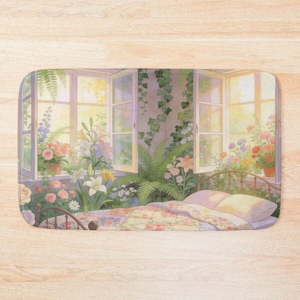 Artikelvorschau, Romantic Floral Bedroom Decor, Indoor Garden Illustrations entworfen und verkauft von BlareBlare.