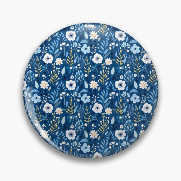 Item preview, Blue Florals 2 designed and sold by Dawne's Designs.