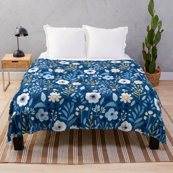 Item preview, Blue Florals 2 designed and sold by Dawne's Designs.