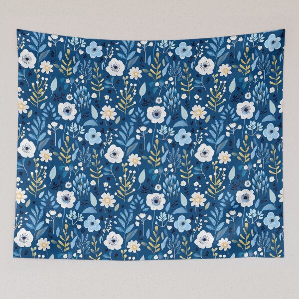Item preview, Blue Florals 2 designed and sold by Dawne's Designs.