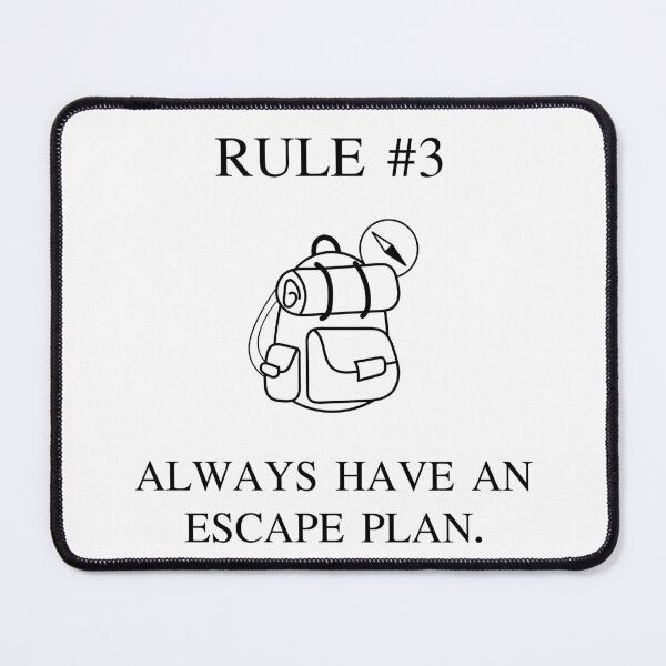 Item preview, Rule 3 Always Have An Escape Plan Introvert Badge designed and sold by AVO-SOURCE.