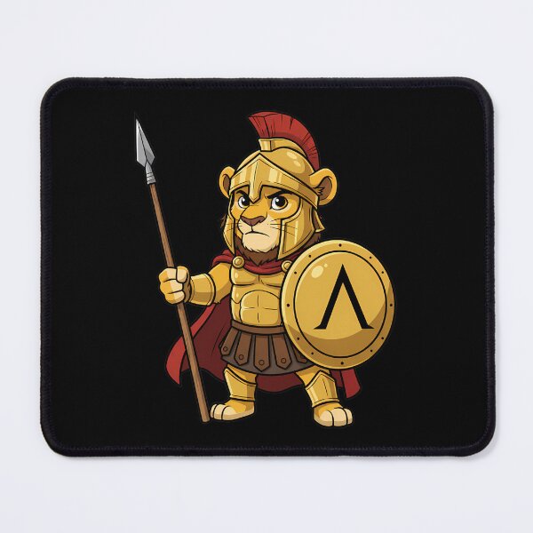 Item preview, Spartan Lion Warrior Greek Hoplite Mascot designed and sold by k3rstman1.