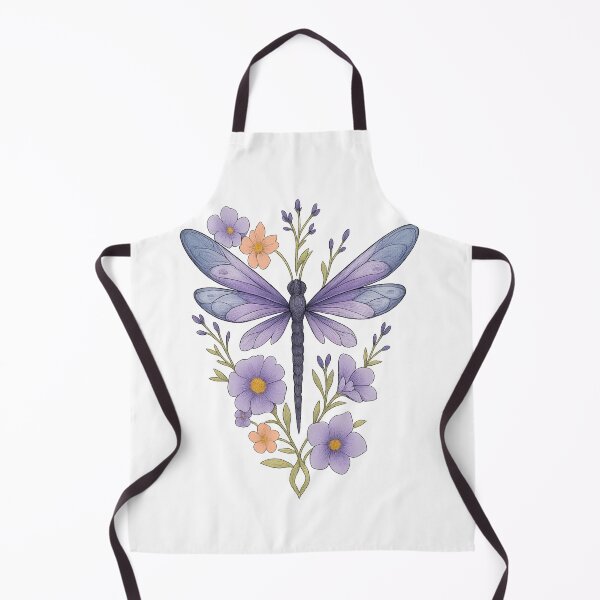 Item preview, Dragonfly Wildflower Botanical Illustration designed and sold by CottonandQuill.
