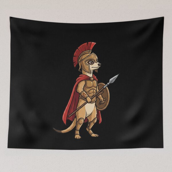 Item preview, Spartan Meerkat Warrior Ancient Greek Soldier designed and sold by k3rstman1.