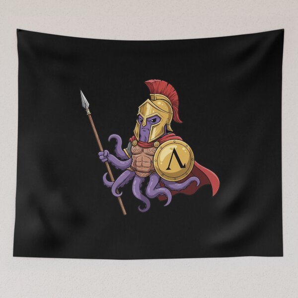 Item preview, Spartan Octopus Ancient Greek Hoplite Warrior designed and sold by k3rstman1.
