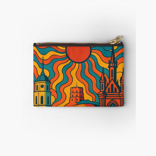 Item preview, Trippy Psychedelic Poster of Vilnius | Neon Gediminas’ Tower & Old Town Skyline | Surreal Lithuanian Cityscape Art designed and sold by PaintedPixels01.