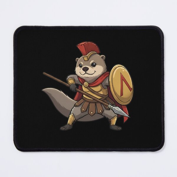 Item preview, Cute Spartan Otter Warrior with Spear and Shield designed and sold by k3rstman1.