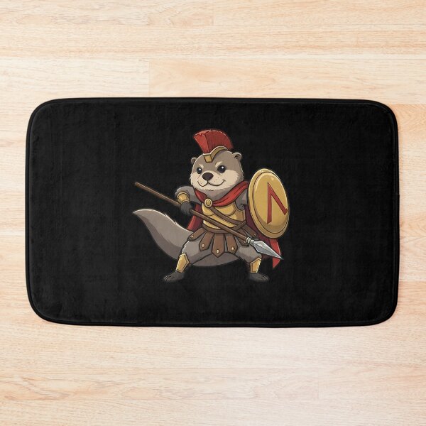 Item preview, Cute Spartan Otter Warrior with Spear and Shield designed and sold by k3rstman1.