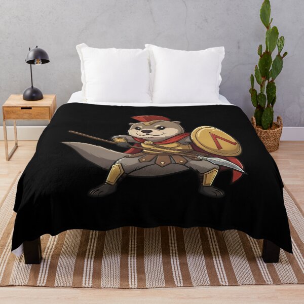 Item preview, Cute Spartan Otter Warrior with Spear and Shield designed and sold by k3rstman1.