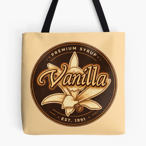 Item preview, Vintage Vanilla Syrup Label – Café Coffee Aesthetic Est 1991 designed and sold by sososweett.