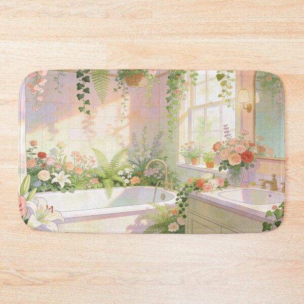 Artikelvorschau, Beautiful Indoor Garden Illustration Set, Floral Bathroom Wall Art Prints entworfen und verkauft von BlareBlare.