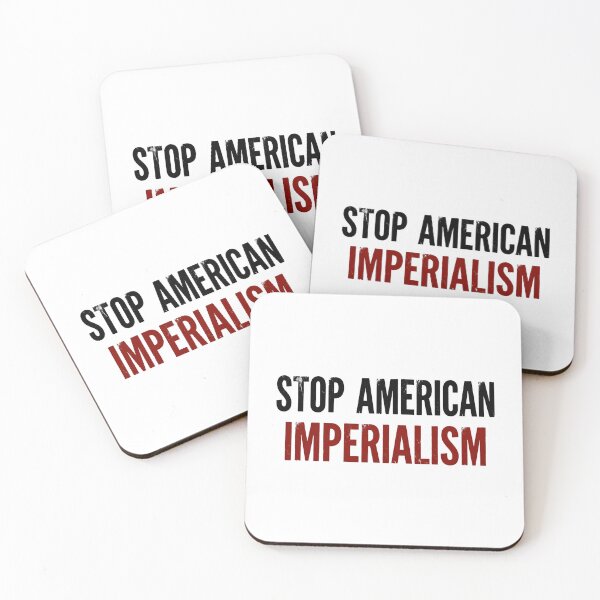 Item preview, STOP AMERICAN IMPERIALISM NO WAR WITH IRAN designed and sold by SkeletonsDanger.