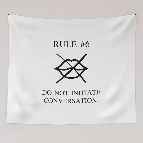 Item preview, Rule 6 Do Not Initiate Conversation Introvert Badge designed and sold by AVO-SOURCE.