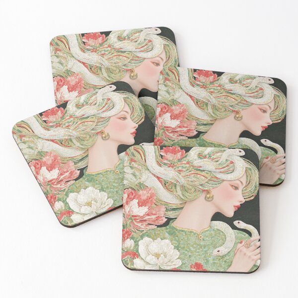 Item preview, Medusa with flowers  designed and sold by Present Sense Studio.