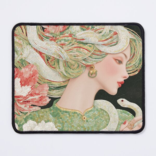 Item preview, Medusa with flowers designed and sold by Present Sense Studio.