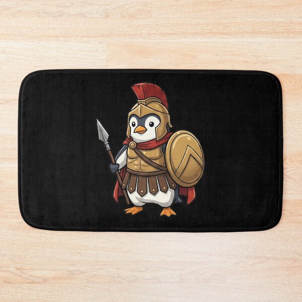 Item preview, Cute Spartan Penguin Ancient Greek Warrior designed and sold by k3rstman1.