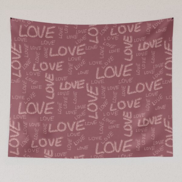 Item preview, Red Chalk Love Seamless Pattern designed and sold by Katnoirart.
