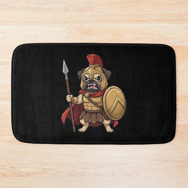 Item preview, Mighty Spartan Pug Warrior Ancient Greek Dog designed and sold by k3rstman1.