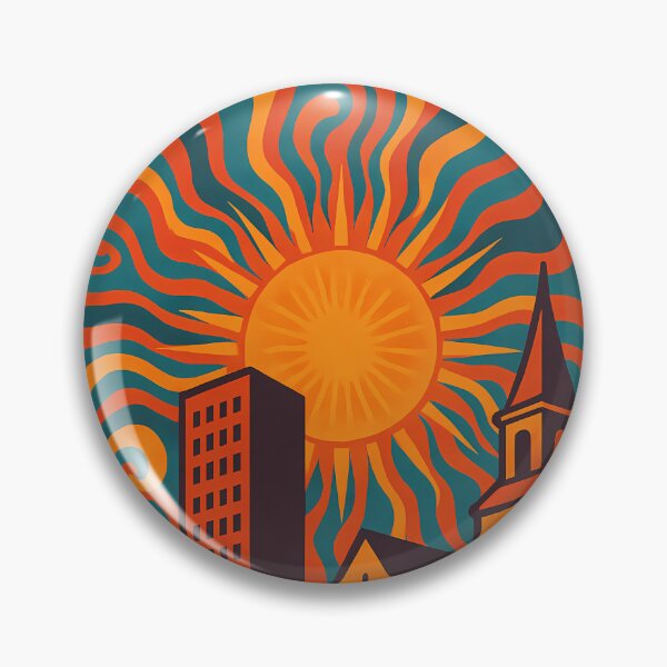 Item preview, Trippy Psychedelic Poster of Vantaa | Neon Airport & River Skyline | Surreal Finnish Cityscape Art designed and sold by PaintedPixels01.