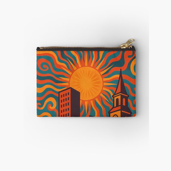 Item preview, Trippy Psychedelic Poster of Vantaa | Neon Airport & River Skyline | Surreal Finnish Cityscape Art designed and sold by PaintedPixels01.