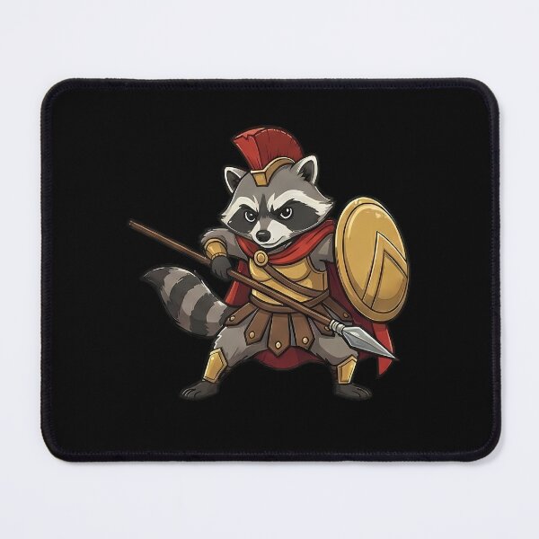 Item preview, Ancient Greek Spartan Raccoon Warrior Soldier designed and sold by k3rstman1.