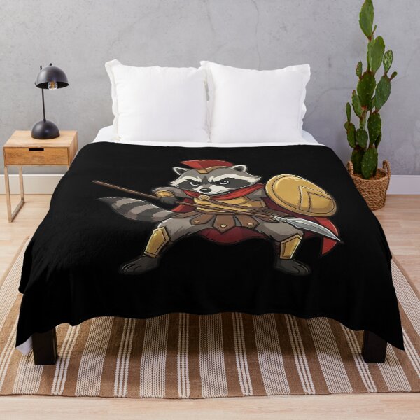 Item preview, Ancient Greek Spartan Raccoon Warrior Soldier designed and sold by k3rstman1.