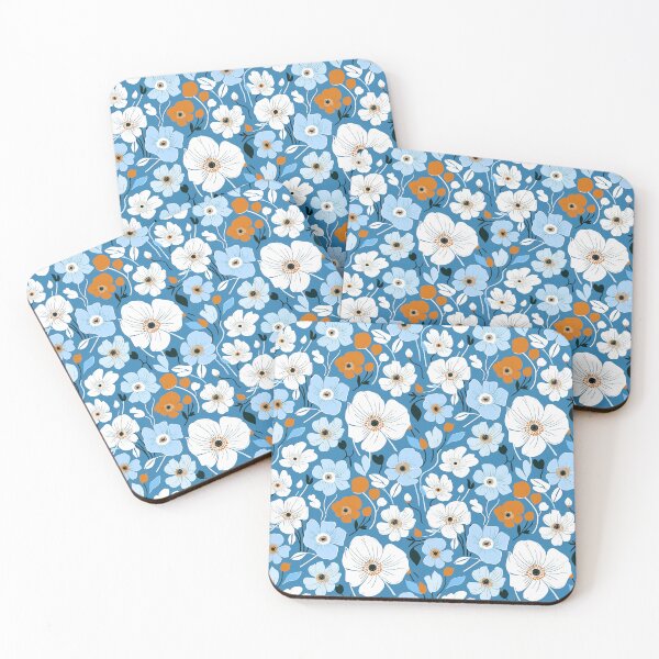 Item preview, Blue Florals 3 designed and sold by Dawne's Designs.