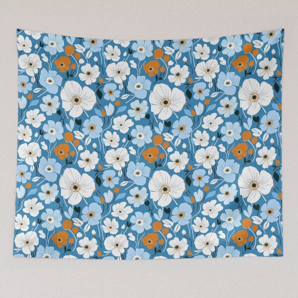 Item preview, Blue Florals 3 designed and sold by Dawne's Designs.
