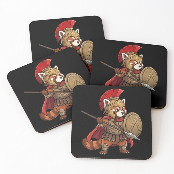 Item preview, Spartan Red Panda Warrior Ancient Greek Soldier designed and sold by k3rstman1.