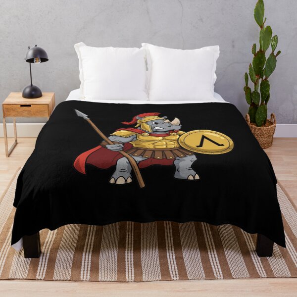 Item preview, Fierce Rhino Spartan Warrior Ancient Greek Soldier designed and sold by k3rstman1.