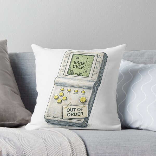 Item preview, Retro Brick Game Console – GAME OVER Sticker Illustration designed and sold by Felixuss.