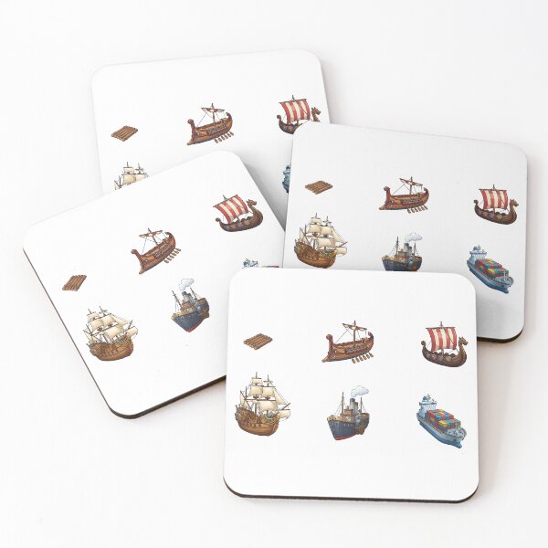 Item preview, Evolution of Ships Timeline – From Wooden Raft to Modern Container Ship designed and sold by ArunDandiboina.